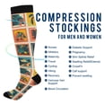 thumbnail image 2 of FORMRS Womens Knee High Socks Casual Long Thick Travel Daily Wear, 2 Pairs, Jungle Stamp, 2 of 6