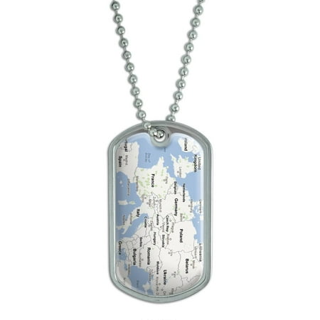 - Europe Map - Favorite Places Dog Tag
