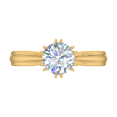 thumbnail image 3 of 3/4 Carat Prong Set Solitaire Diamond Engagement Ring Band in 14K Yellow Gold (Ring Size 4.5), 3 of 5
