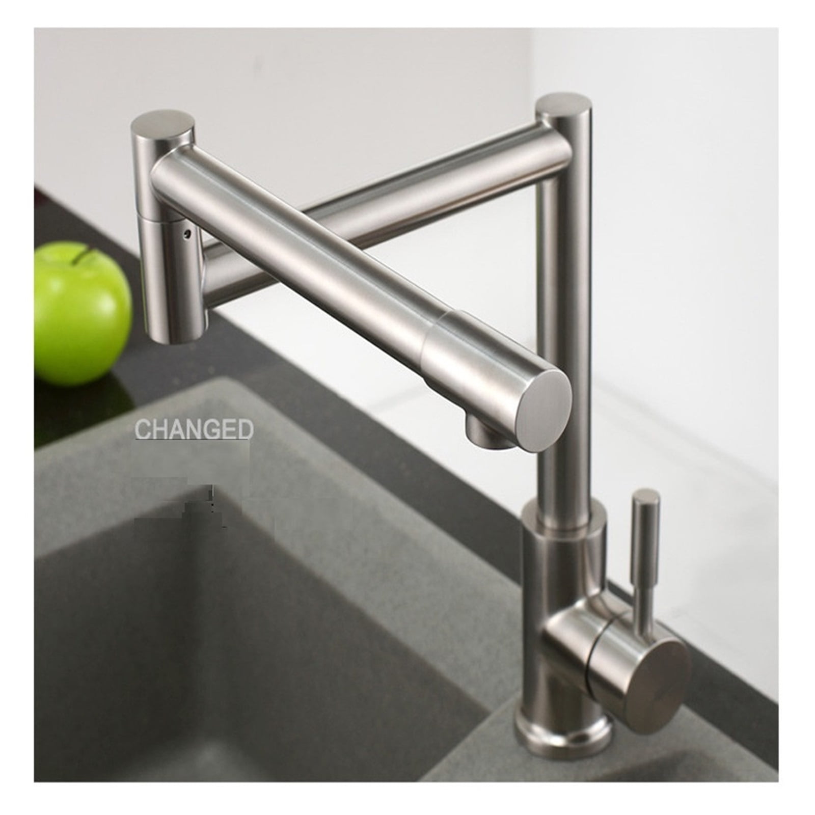304 Stainless Steel Lead Free Kitchen Faucet 360 Degree Rotate Kitchen Sink Folding Tap Cold Hot Water Mixer Tap Sink Crane ,Bar Laundry RV Farmhouse