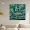 thumbnail image 3 of Monet-Water Lilies And Japanese Bridge Blue Monet Art Prints Canvas Wall Art by Art Remedy, Gallery Wrapped, 40"x40", 3 of 7
