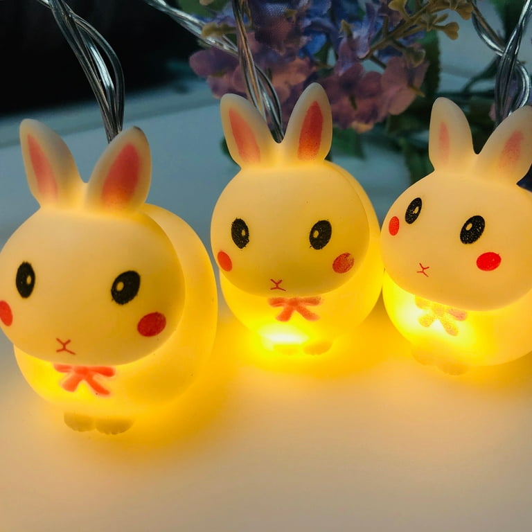 None Brand Easter Bunny String Lights Easter Led Lights Outdoor Garden  Party Decoration Battery