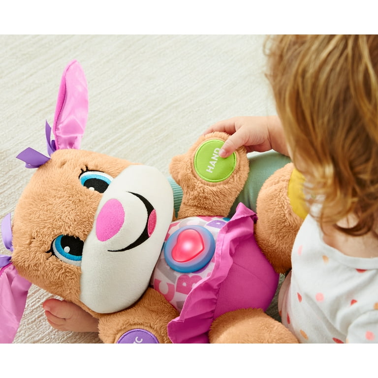 Fisher-Price Laugh & Learn Baby & Toddler Toy Smart Stages Puppy  Interactive Plush Dog with Music and Lights for Ages 6+ Months