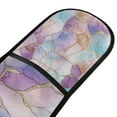 thumbnail image 4 of Yayeee Double Oven Mitt Kitchen Heat Resistant Baking 35" x7" Quilted Glove, Watercolor Marble Pattern, 4 of 6