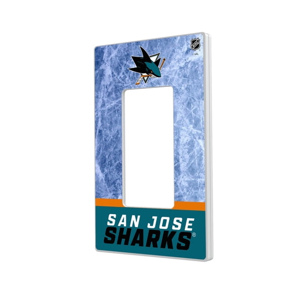 San Jose Sharks Wordmark Single Rocker Lightswitch Plate