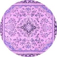 thumbnail image 1 of Ahgly Company Indoor Round Abstract Purple Modern Area Rugs, 6' Round, 1 of 4