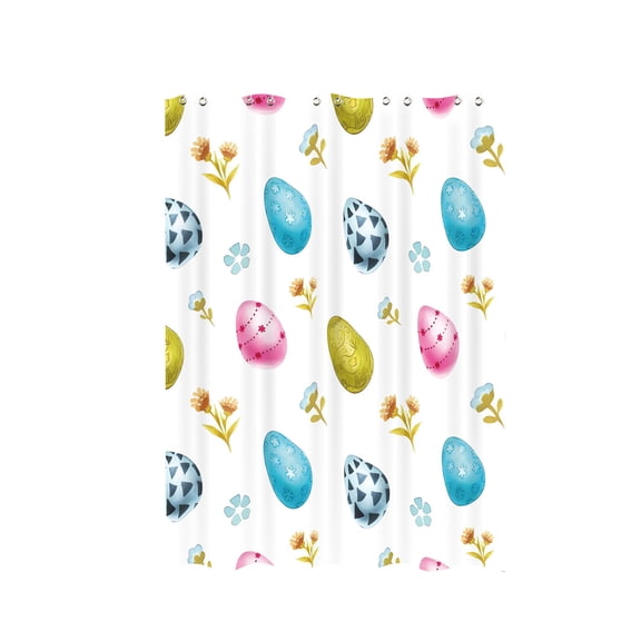 "Easter Shower Curtain, Easter Bunny Bathroom Shower Curtain with Hooks, Colorful Easter Rabbit Silhouette Fabric Bath Shower Curtain for Winter Bathroom Decorations Home Indoor Decor