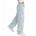 thumbnail image 6 of Women Jeans High Waisted Denim Pants Elastic Waist Stretchy Loose Curvy Denim Pants, 6 of 7