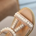 thumbnail image 6 of asdoklhq Baby Shoes,Toddler Infant Kids Baby Girls Pearl Crystal Single Princess Roman Shoes Sandals, 6 of 9