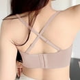 thumbnail image 4 of cfhntfmh High Impact Bras Sport Wirefree Pleated Scoop Neck Everyday Bralettes Comfort Adjustable Strap T-Shirts Bras For Women, 4 of 6