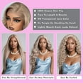 thumbnail image 3 of Glamm Global 26 Inch Ash Blonde Lace Front Wig Human Hair Ash Blonde Wig 13x6 Body Wave Lace Front Wigs Human Hair Pre Plucked Blonde Wigs For Women Natural Hairline, 3 of 5