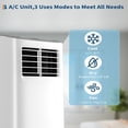 thumbnail image 5 of JoanKaren 3-in-1 8000 BTU Portable Air Conditioner Up to 350 Sq. Ft. Quiet AC Unit with Cooling,Dehumidifier & Fan,Energy-Saving,24-Hr Timer, 5 of 8