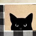 thumbnail image 5 of Natural Coir Doormat with Non-Slip Backing - 17 x 30 - Outdoor/Indoor - Cat Door Mat - Natural - Curious Cat - COIR-1730-15-181, 5 of 6