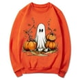 thumbnail image 5 of Xysaqa Womens Christmas Cute Ghost Sweatshirt Crew Neck Christmas Pumpkin Graphic Print Sweater Funny Long Sleeve Pullover Tops Fall Clothes XS-XL On Clearance, 5 of 5