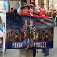 thumbnail image 2 of Bayyon Patriot Day 9.11 Never Forget September 11th American Flag Banner with Grommets 3x5Feet Man cave Decor, 2 of 6