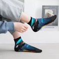 thumbnail image 5 of Bingfone Modern Style Blue Parrot Design Patterned Men's Women's Casual Cotton Socks, 5 of 5