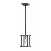 1 Light Mini Pendant in Shabby Chic Style 6.25 inches Wide By 10 inches High-Ashen Barnboard Finish Bailey Street Home 372-Bel-3173630