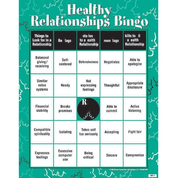 Healthy Relationships Bingo for Adults