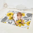 thumbnail image 2 of Yellow and Gray Pioneer Flower Blanket,Comfortable Soft Flannel Throw Blanket,All Season,Warm Lightweight Blankets for Sofa Bed Couch Living Room Chair,30"x40"(80x100cm), 2 of 4