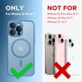 thumbnail image 2 of Magnetic for iPhone 15 Pro Case, [Compatible with MagSafe] [Full Camera Protection] Shockproof Protective Slim Translucent Matte Phone Case for iPhone 15 Pro 6.1'', Cloud Blue, 2 of 14