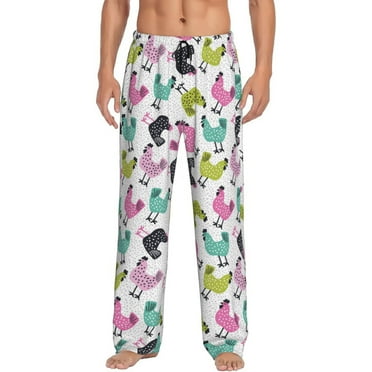 Haiem Funny Chicken Men's Pajama Pants Ultra Lightweight Pjs Bottoms Sleepwear Bottom Pants With Pocket Drawstring-XX-Large