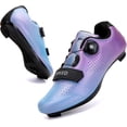 thumbnail image 1 of Zapatillas de ciclismo para mujeres y hombres, zapatillas de ciclismo SPD de carretera con cordones giratorios con aspecto SPD compatible, zapatillas de pelotón con tacos para montar en bicicleta Delt, 1 of 4