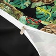 thumbnail image 4 of Metsweet Turtle Snake Lizard Duvet Cover Queen, Tropical Leaves Jungle Animal Queen Bedding, Green Brown Black,Black Reversible,3-Piece,1 Duvet Cover and 2 Pillowcases, 4 of 6