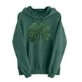 thumbnail image 2 of BLTIBY St. Patrick's Day Sweatshirts Hoodies for Women Shamrock Clover Printed Round Neck Long Sleeve Drawstring Shirts Irish Blouse Fashion Pullover Tops with Pockets Green 10 M, 2 of 6