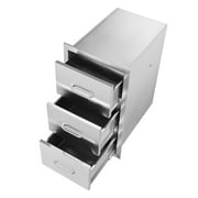 16" W x 28.5" H x 20.5" D Outdoor Kitchen Drawers, Flush Mount Double BBQ Access Drawers