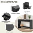 thumbnail image 2 of Black Wood Console Table with Storage - Entryway Sofa Table, 2 of 7
