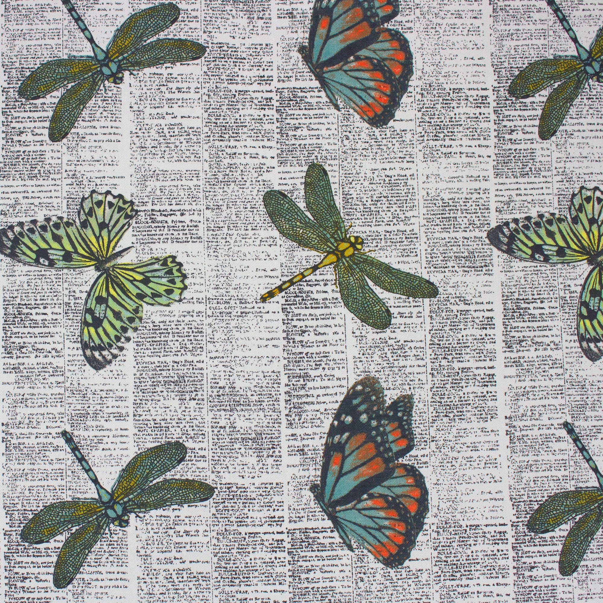 (2 pack) Better Homes & Gardens 100% Cotton Butterfly Multi, 2 Yard Precut Fabric