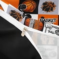 thumbnail image 4 of Castle Fairy Sport Basketball Collage Twin Duvet Cover, Geometric Plaid Twin Bedding, Black Orange,Black Reversible,2pcs,1 Duvet Cover and 1 Pillowcase, 4 of 6