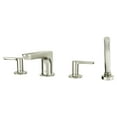 thumbnail image 3 of American Standard Studio S 2-Handle Deck-Mount Roman Tub Faucet for Flash Rough-in Valve with Hand Shower in Brushed Nickel, 3 of 6