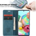 thumbnail image 3 of Funda de cuero para Samsung Galaxy A31, funda tipo cartera de cuero, diseño clásico con ranura para tarjetas y cierre magnético, funda plegable para Samsung Galaxy A31, 3 of 7
