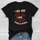 thumbnail image 2 of Mujeres Hombres Love Heart Letter Print Regalo del Día de San Valentín Pareja Camisas de manga corta con cuello redondo T-shirt Tops Fridja gope4390, 2 of 5
