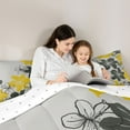 thumbnail image 5 of Homewish Retro Flower Bedding Comforter Set,Rustic Plant Twin Comforter Sets,Yellow Black Gray Bedding Set For Kids,Ultra Soft Home Decor Reversible,2pcs, 5 of 8