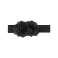 thumbnail image 1 of Cinturón Elástico Ancho de Doble Flor Grande INSPIRE CHIC para Mujeres, Cinturones de Cintura Chunky para Vestir Hasta 75cm/29.53" Negro, 1 of 6