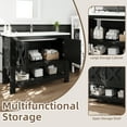 thumbnail image 4 of DreamCurship Bathroom Vanity with Sink Combo, 35'' Bathroom Storage Cabinet with Storage, Farmhouse Bathroom Vanity Cabinet with 2 Doors and Open Shelf, Black, 4 of 11