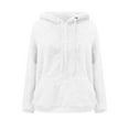 thumbnail image 4 of HAOTAGS Women's Fleece Jacket, Warmth Hooded Half Zip Long Sleeve Fleece Tops White XL, 4 of 9