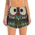 thumbnail image 2 of Daiia Boho Owl Pattern Women's 2 in 1 Running Shorts - Lightweight Athletic Workout Gym Yoga Shorts Liner with Phone Pockets-XX-Large, 2 of 7