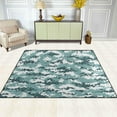 thumbnail image 3 of Digital Camo Green Non-Slip Runner Rug Washable Soft Absorbent Living Room Rugs for Bedroom 80x58 Inches Home Decor, 3 of 7