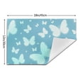 thumbnail image 3 of YFYANG Washable Heat-Resistant Placemats, 70% PVC/30% Polyester, Blue Dream Butterfly Kitchen Table Mat, 12" x 18" 1 Piece, 3 of 6