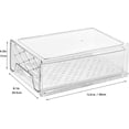 thumbnail image 2 of Eco-Friendly Food Grade PET Material Refrigerator Storage Organizers, Stackable Fridge Drawers, Produce Saver Containers, Bpa-Free, Space Saving, Multifunctional For Kitchen And More (Set Of 2), 2 of 5