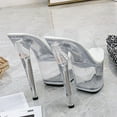 thumbnail image 4 of Ltarta Super High Heels 17CM Thin Heel Waterproof Platform Sandals Women's Transparent Crystal Shoes Wedding Shoes LFD, 4 of 6