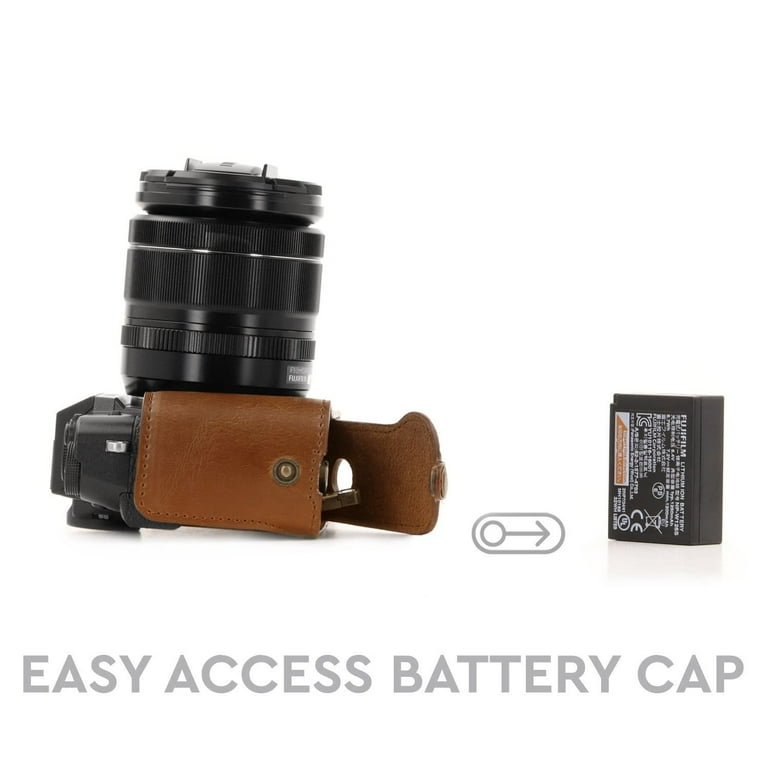 Custodia Mezza MegaGear In Pelle Per Fujifilm X-T30, X-T20, X-T10 - Con Cinturino - Foto 6