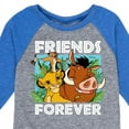thumbnail image 3 of The Lion King - Simba Pumbaa, & Timon - Best Friends - Toddler & Youth Raglan Graphic T-Shirt, 3 of 4
