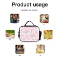 thumbnail image 3 of Hello kitty PU Leather Lunch Bag Unisex Lunch Box, Reusable Lunch Tote Meal Prep Container Portable Leakproof Insulated Cooler Bag Food Tote for Work Office Picnic Beach Travel, 3 of 5