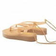 thumbnail image 3 of FSJ Women Open Toe Thong Sandals Flatform Ankle Strap Lace up Sandals Summer Beach Outdoor Shoes Size 7.5 Nude, 3 of 5