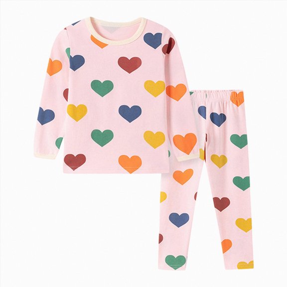 HFHAPW Toddler Girl Boy Pajamas Sets Long Sleeve Pajamas Baby Girl Boys Clothes PJs Two Piece Kids Jammies