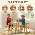 thumbnail image 4 of Qaba Kids Table and Chair Set, Wooden Toddler Table and Chairs Set, Green, 4 of 10